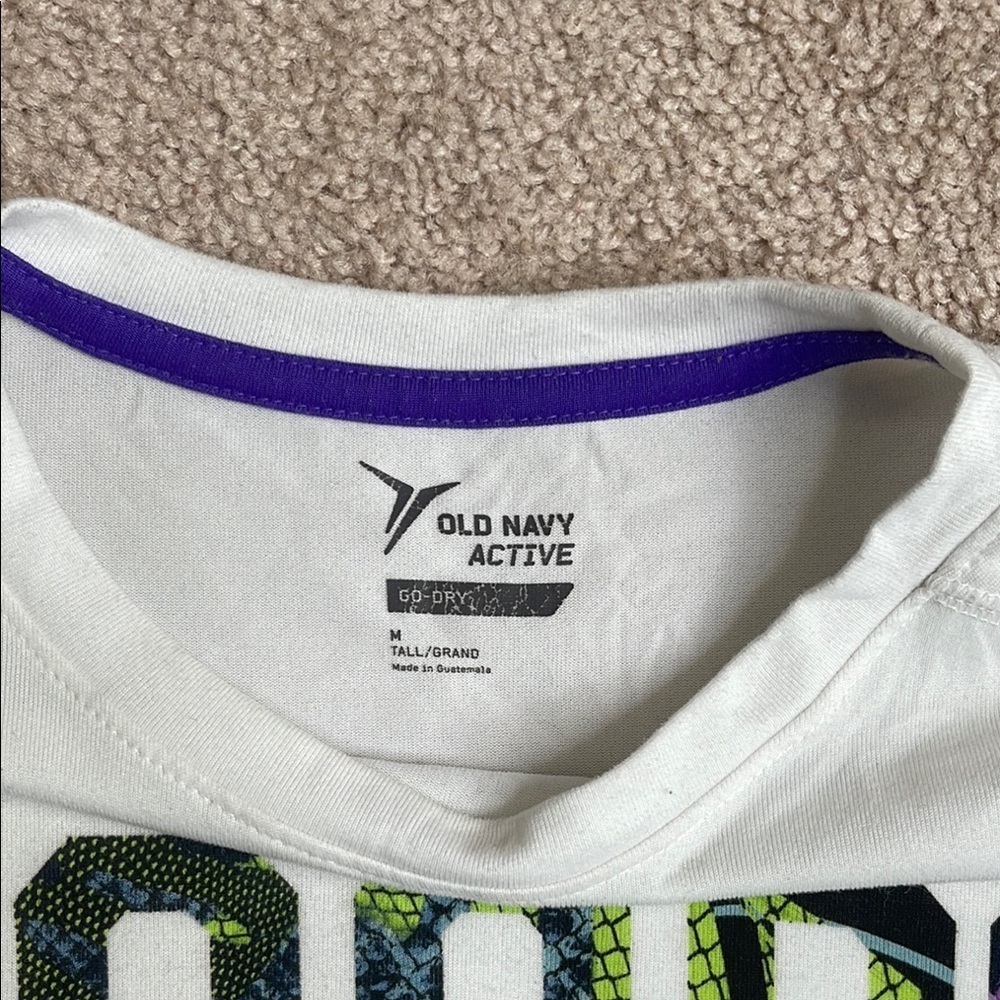 Old Navy White Short Sleeve Tee (Medium Tall) - Picture 2 of 5